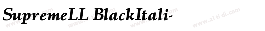 SupremeLL BlackItali字体转换